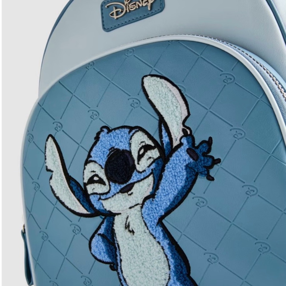 Primark Light Blue Stitch Backpack. NWT - Picture 5 of 8